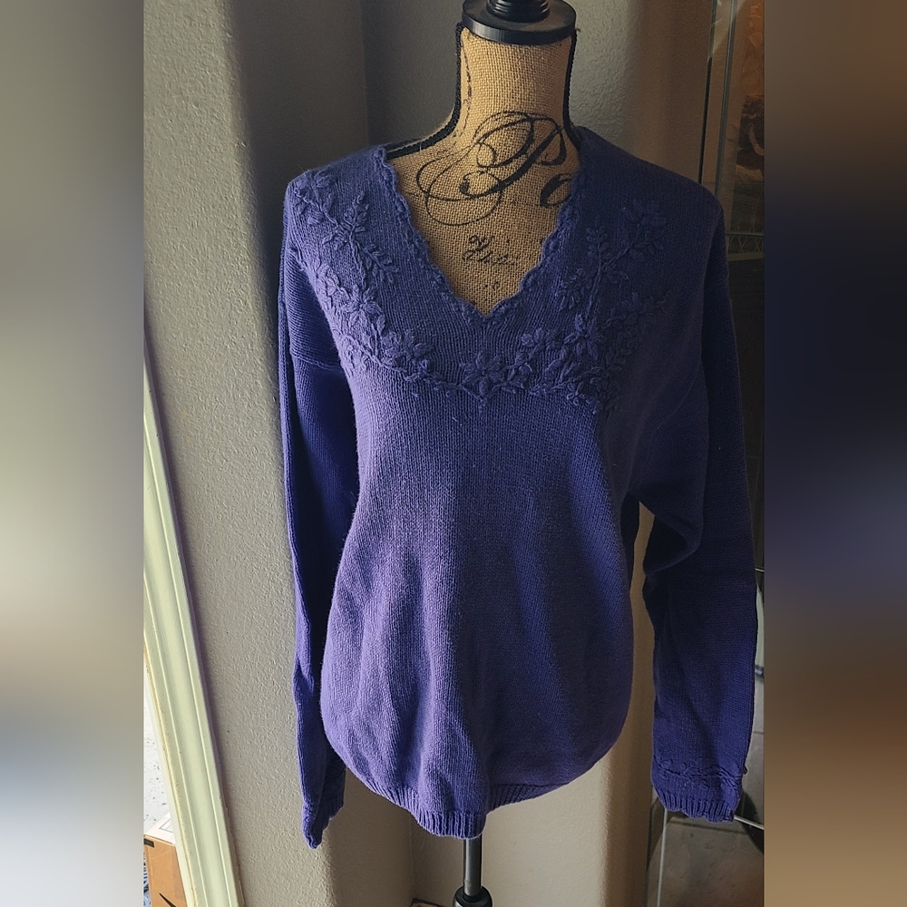 Vintage Northern Reflections Periwinkle Women's Large Sweater